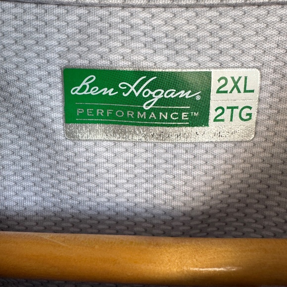 Ben Hogan Performance Men's Geometric Golf Polo Shirt Gray Size 2XL Outdoor - Picture 3 of 13